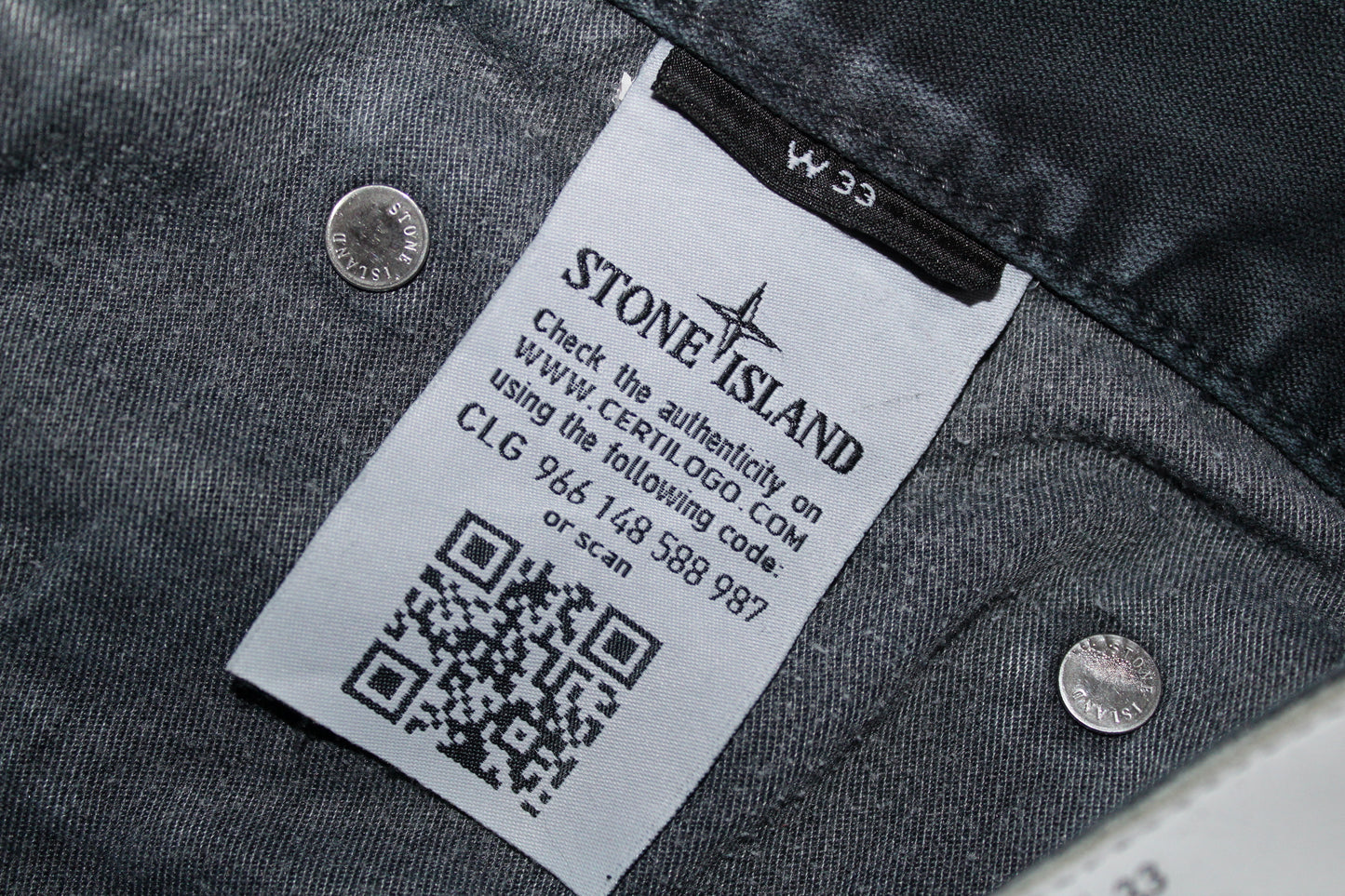 STONE ISLAND TYPE SL SLIM FIT JEANS W 33" x L 31"