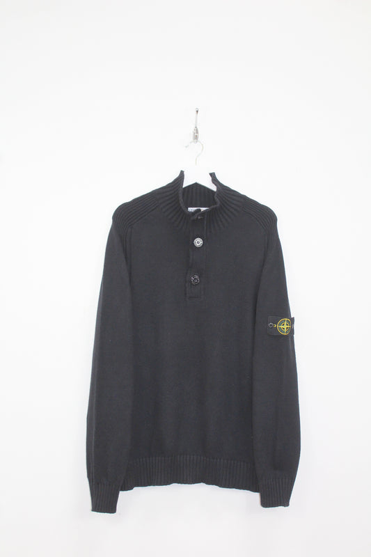 STONE ISLAND AW 2010 RIBBED 1/4 ZIP-BUTTONS JUMPER LARGE