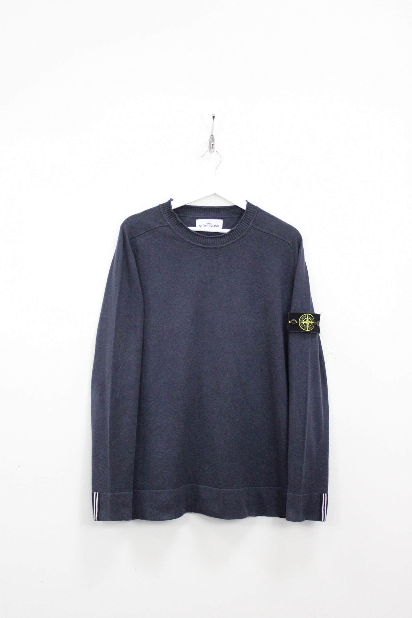 STONE ISLAND SS 2019 COTTON CREW NECK RIBBED JUMPER LARGE