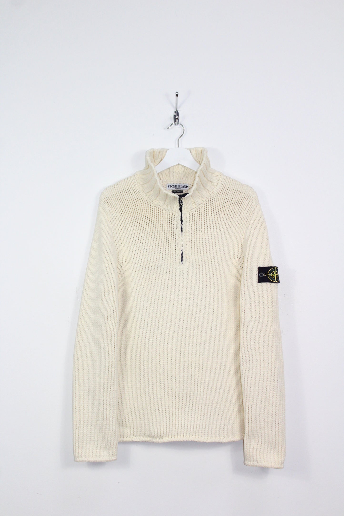 VINTAGE STONE ISLAND AW 2005 HALF ZIP KNIT JUMPER MEDIUM