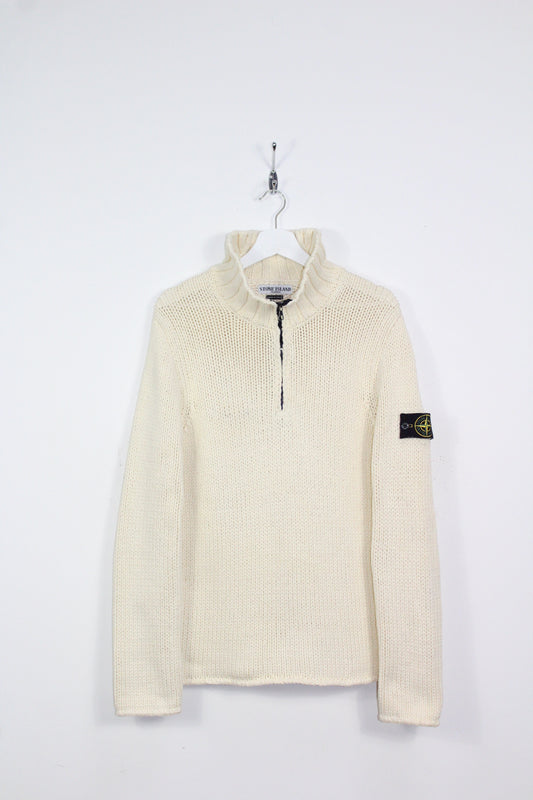 VINTAGE STONE ISLAND AW 2005 HALF ZIP KNIT JUMPER MEDIUM