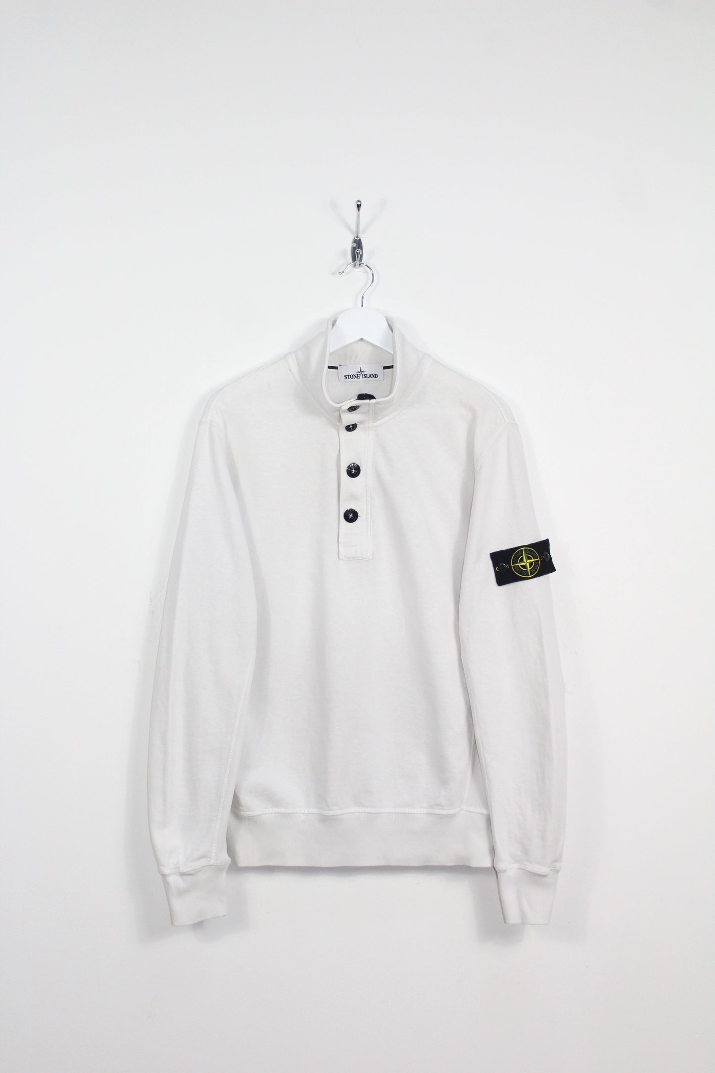 STONE ISLAND SS 2014 1/4 ZIP-BUTTONS SWEATSHIRT MEDIUM