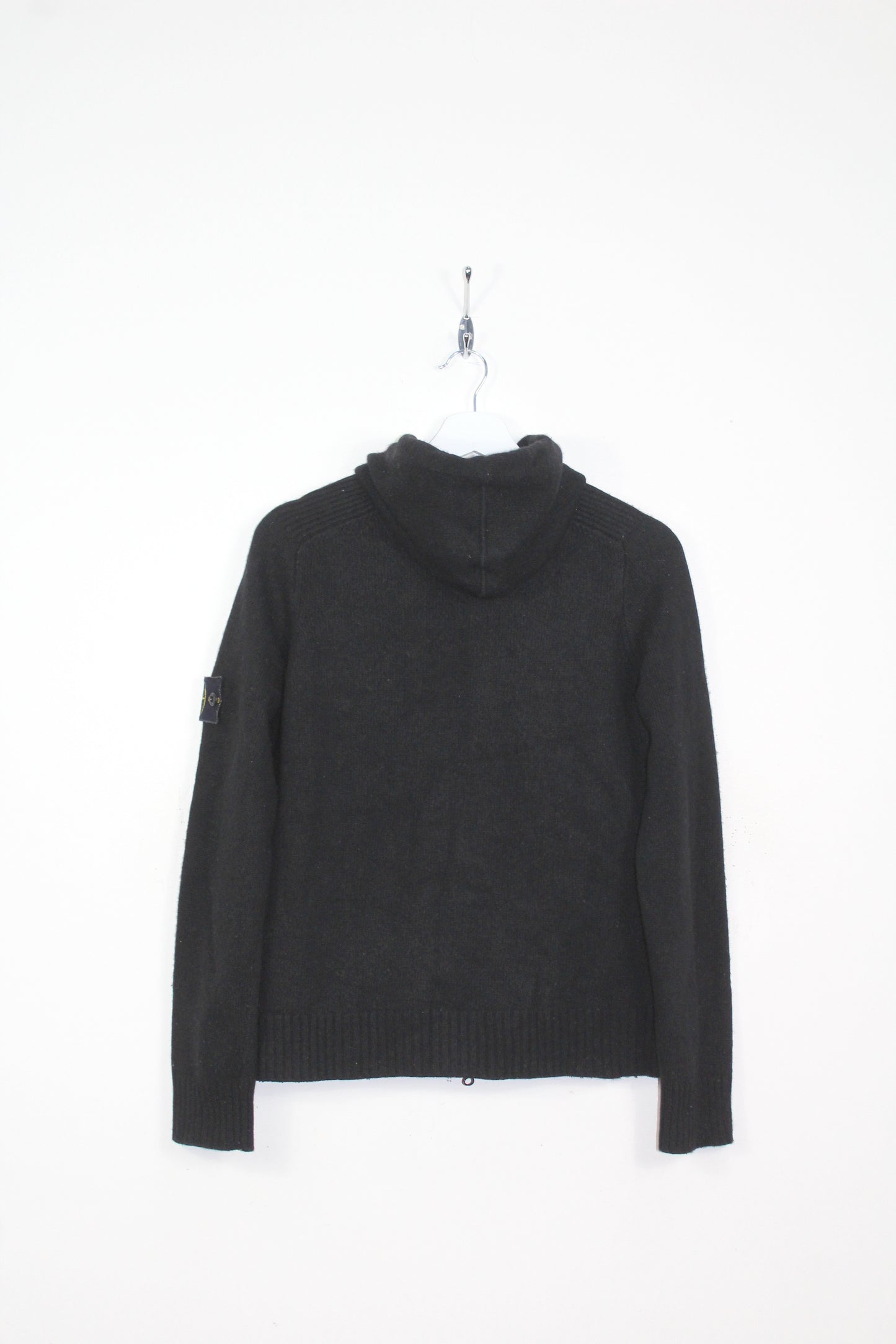 STONE ISLAND AW 2019 WOOL KNIT HOODIE JUMPER SMALL