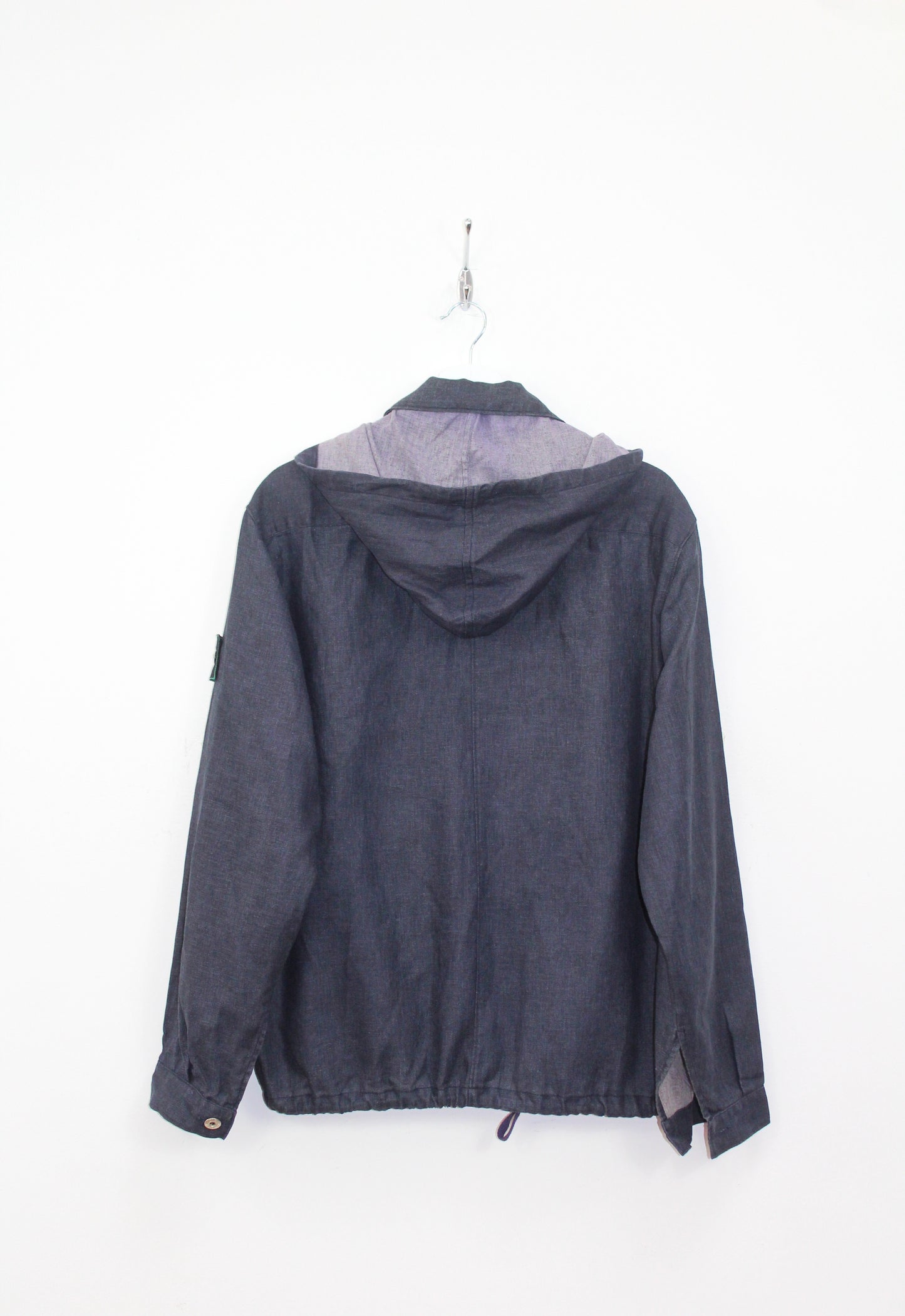 VINTAGE STONE ISLAND SS 1999 COATED HOODIE OVERSHIRT JACKET MEDIUM