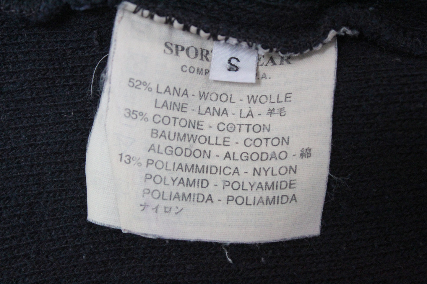 VINTAGE STONE ISLAND AW 1999 MOCK NECK RIBBED WOOL SWEATSHIRT MEDIUM