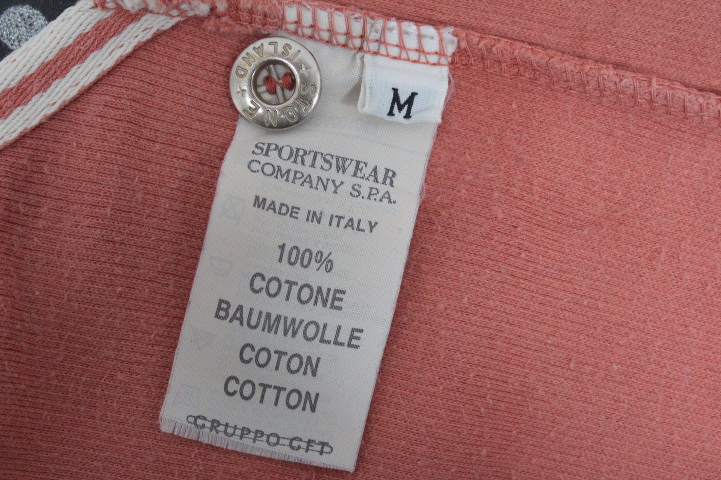 STONE ISLAND 80'S VINTAGE EMBROIDERED COMPASS LOGO SWEATSHIRT MEDIUM