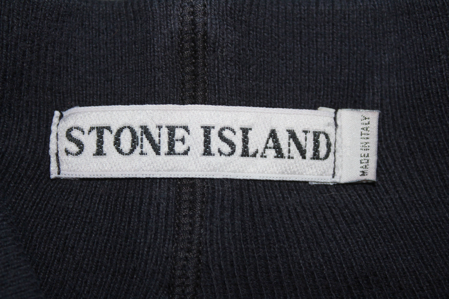 VINTAGE STONE ISLAND AW 1999 MOCK NECK RIBBED WOOL SWEATSHIRT MEDIUM