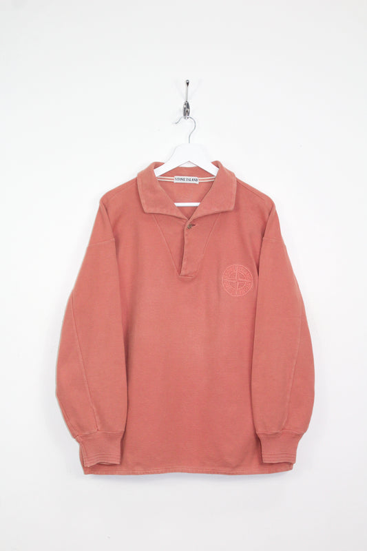 STONE ISLAND 80'S VINTAGE EMBROIDERED COMPASS LOGO SWEATSHIRT MEDIUM