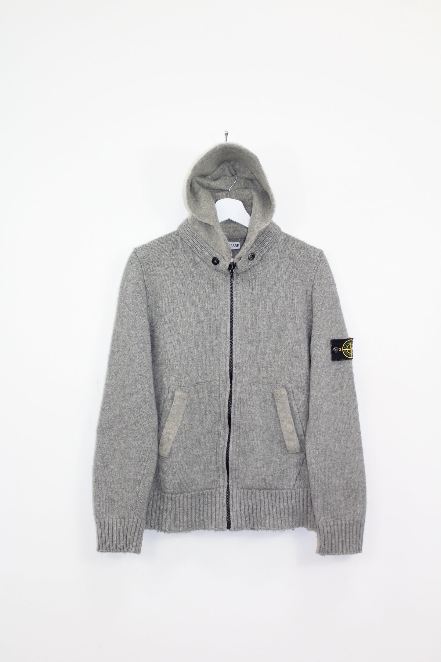 STONE ISLAND AW 2008 WOOL ZIPPED HOODIE JUMPER MEDIUM