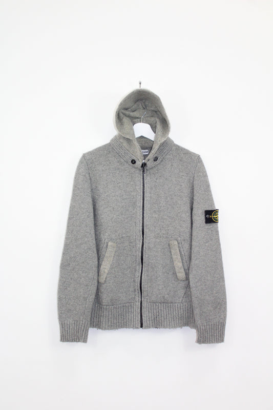 STONE ISLAND AW 2008 WOOL ZIPPED HOODIE JUMPER MEDIUM