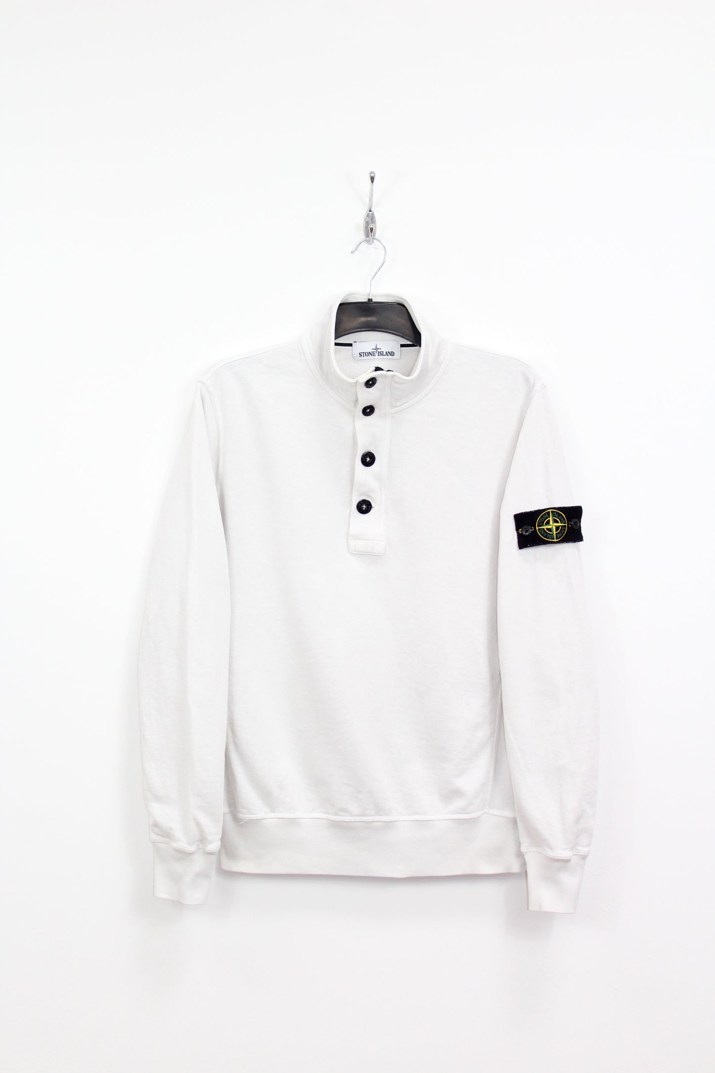 STONE ISLAND SS 2014  1/4 ZIP-BUTTON UP SWEATSHIRT MEDIUM