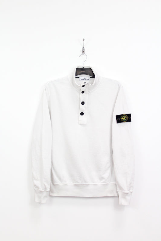 STONE ISLAND SS 2014  1/4 ZIP-BUTTON UP SWEATSHIRT MEDIUM