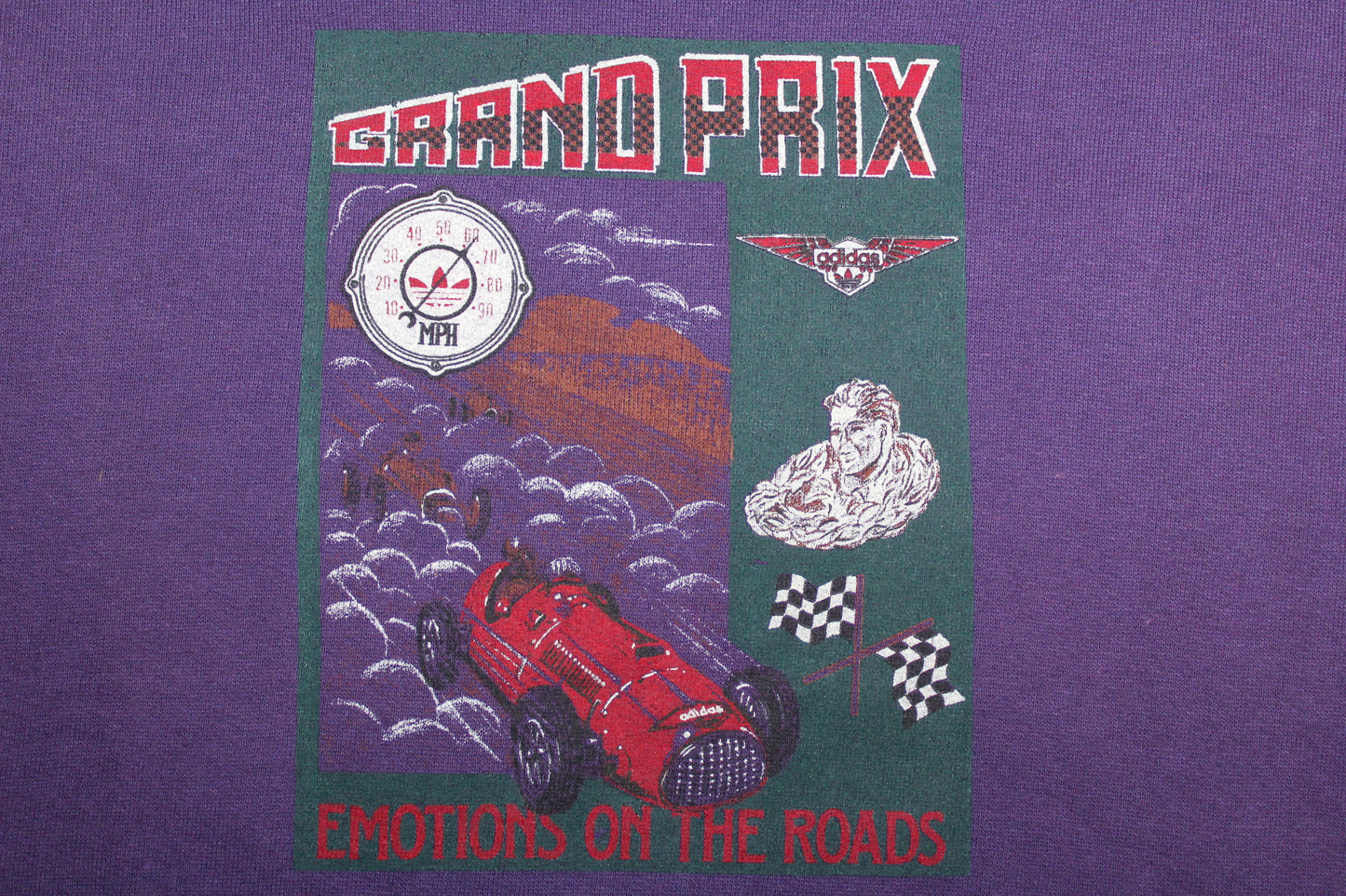 ADIDAS VENTEX 80'S VINTAGE GRAND PRIX EMOTIONS ON THE ROAD SWEATSHIRT LARGE