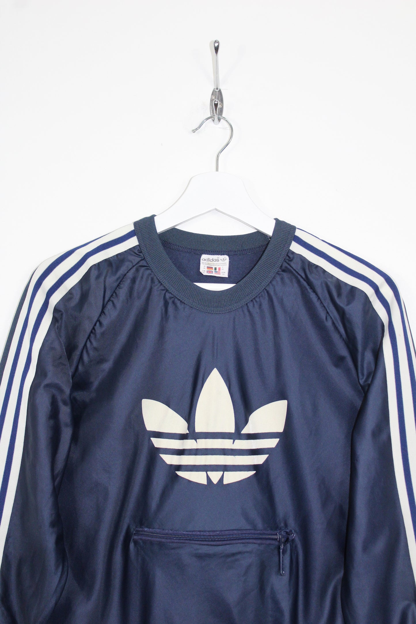 ADIDAS 80'S VINTAGE EUROPA PANELED SWEATSHIRT SMALL