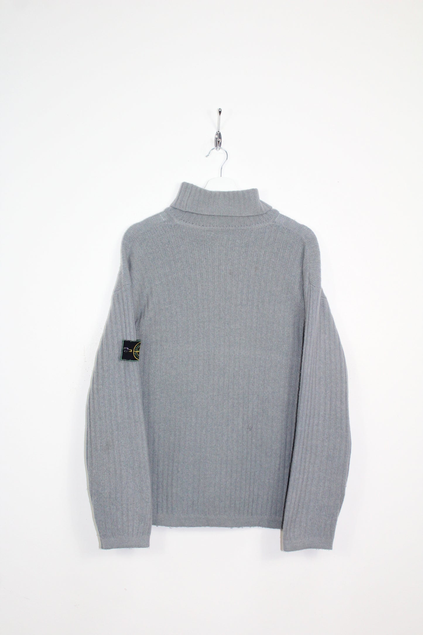 STONE ISLAND 80'S VINTAGE ROLL NECK KNIT WOOL JUMPER MEDIUM