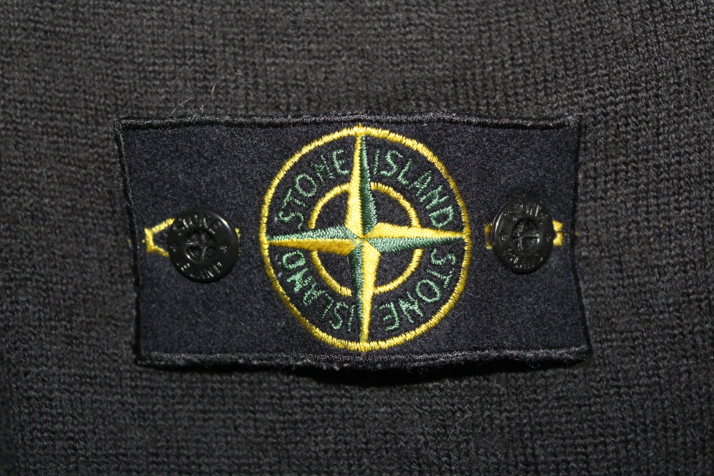 STONE ISLAND AW 2017 GREY MELANGE KNIT WOOL SWEATSHIRT MEDIUM