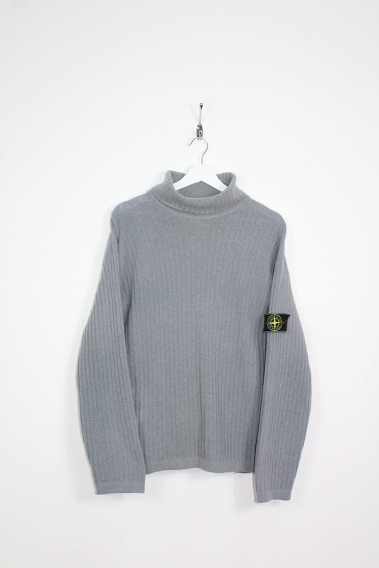 STONE ISLAND 80'S VINTAGE ROLL NECK KNIT WOOL JUMPER MEDIUM