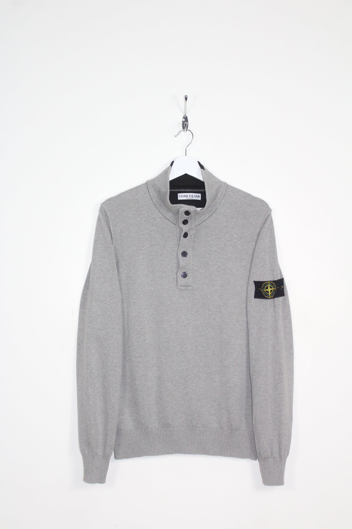 STONE ISLAND SS 2010 HALF BUTTONS KNIT SWEATSHIRT MEDIUM