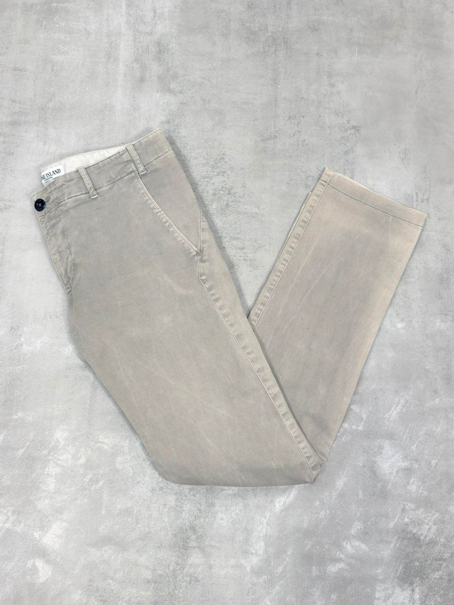 STONE ISLAND STRAIGHT LEG TROUSERS W 32" x L 32"