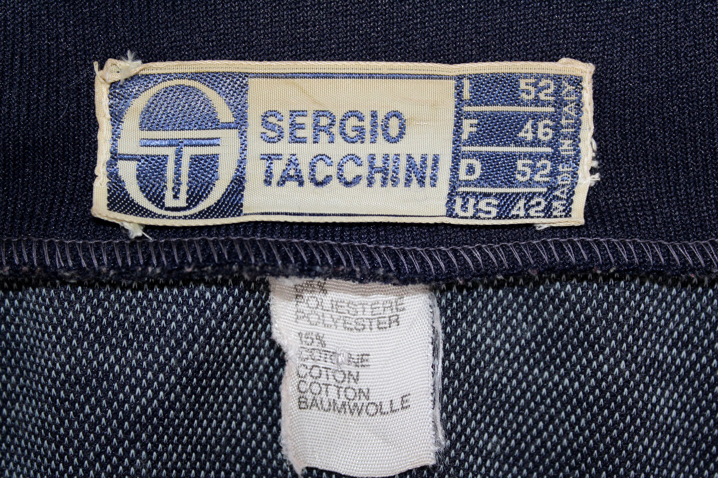 SERGIO TACCHINI  1970'S VINTAGE FJORD TRACKSUIT TOP JACKET LARGE