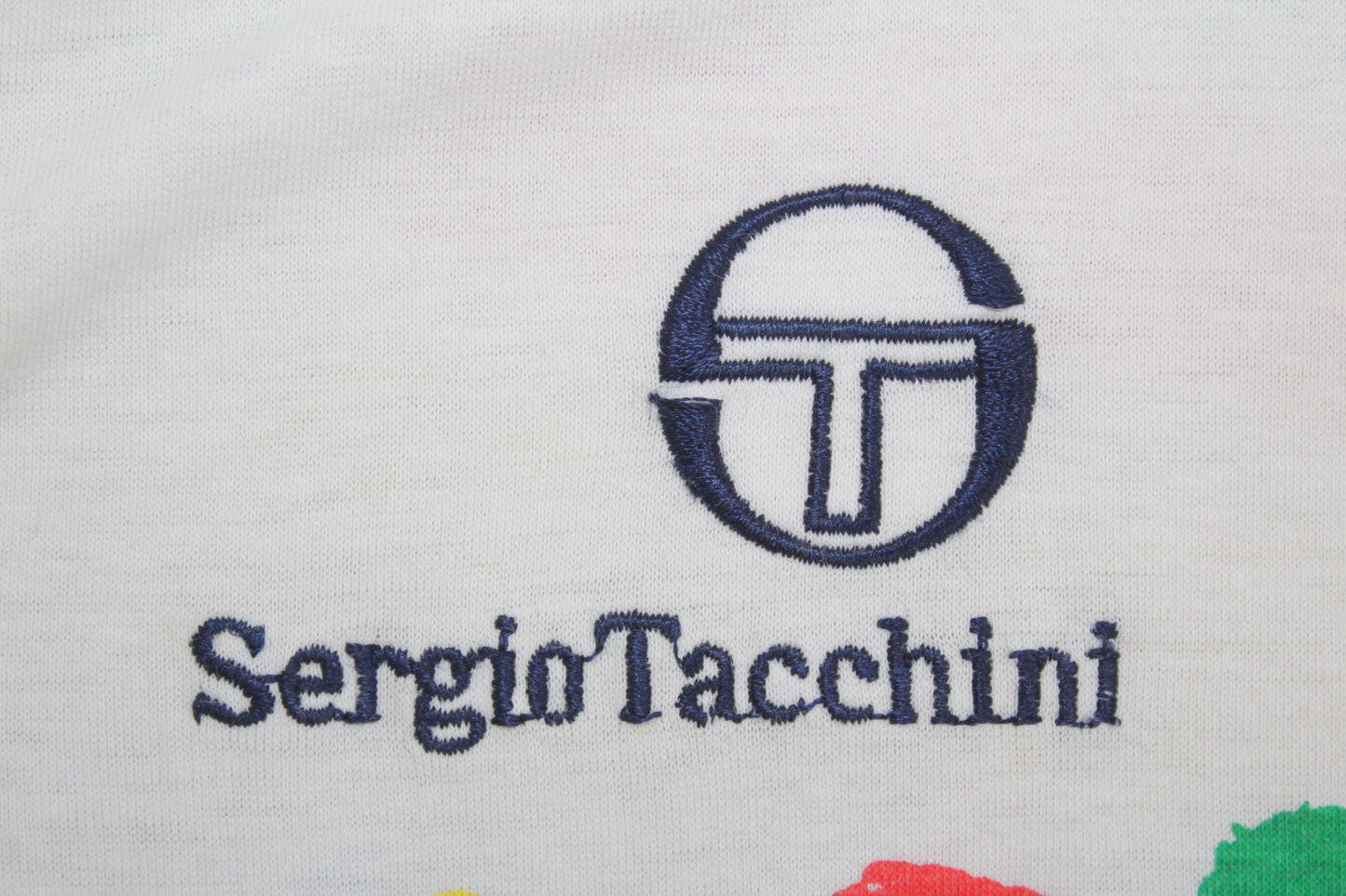 SERGIO TACCHINI 80'S VINTAGE SAMPRAS US OPEN 1989 TENNIS POLO SHIRT LARGE