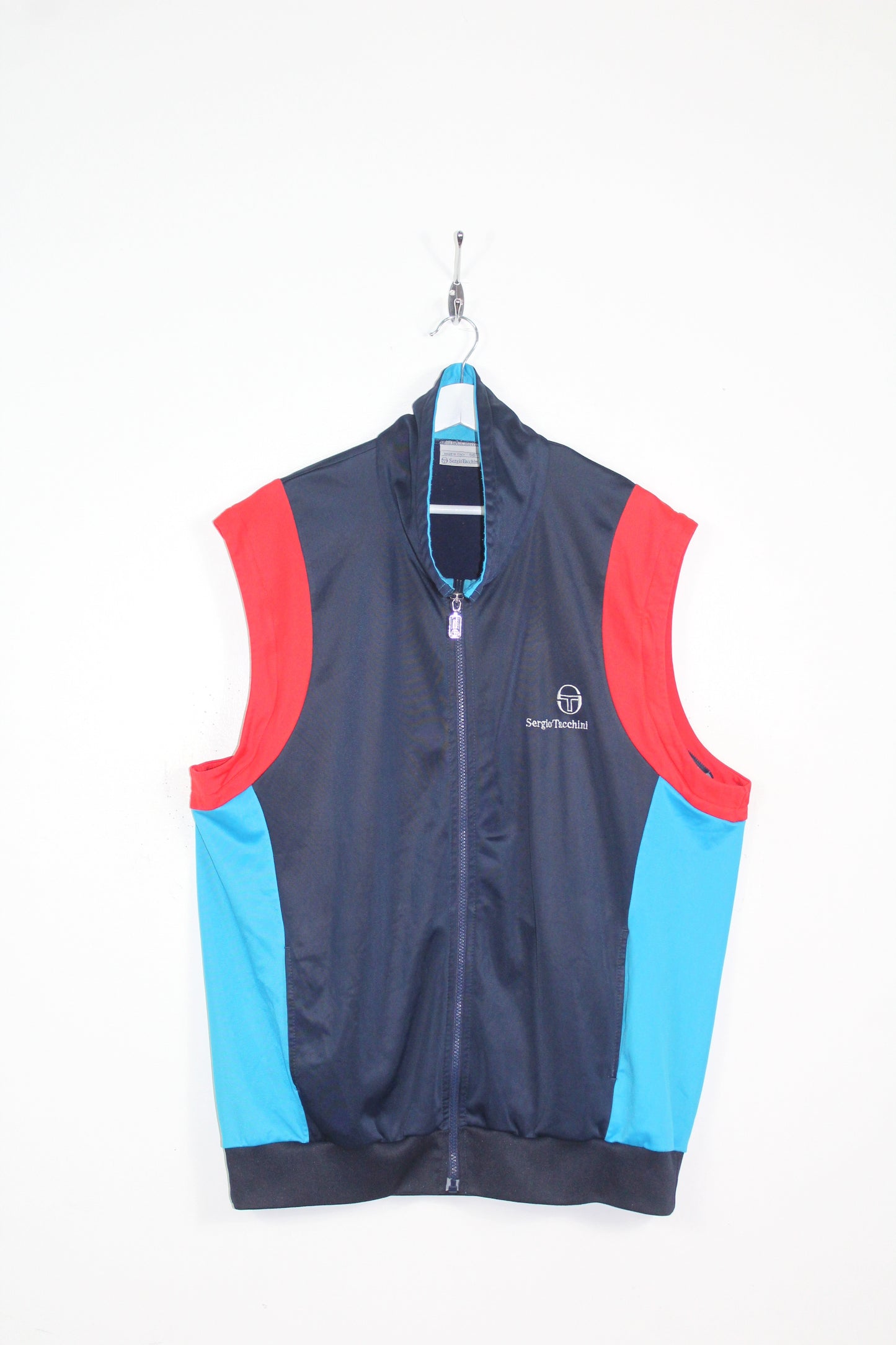 SERGIO TACCHINI 80'S VINTAGE SLEEVELESS TRACKSUIT TOP JACKET XL