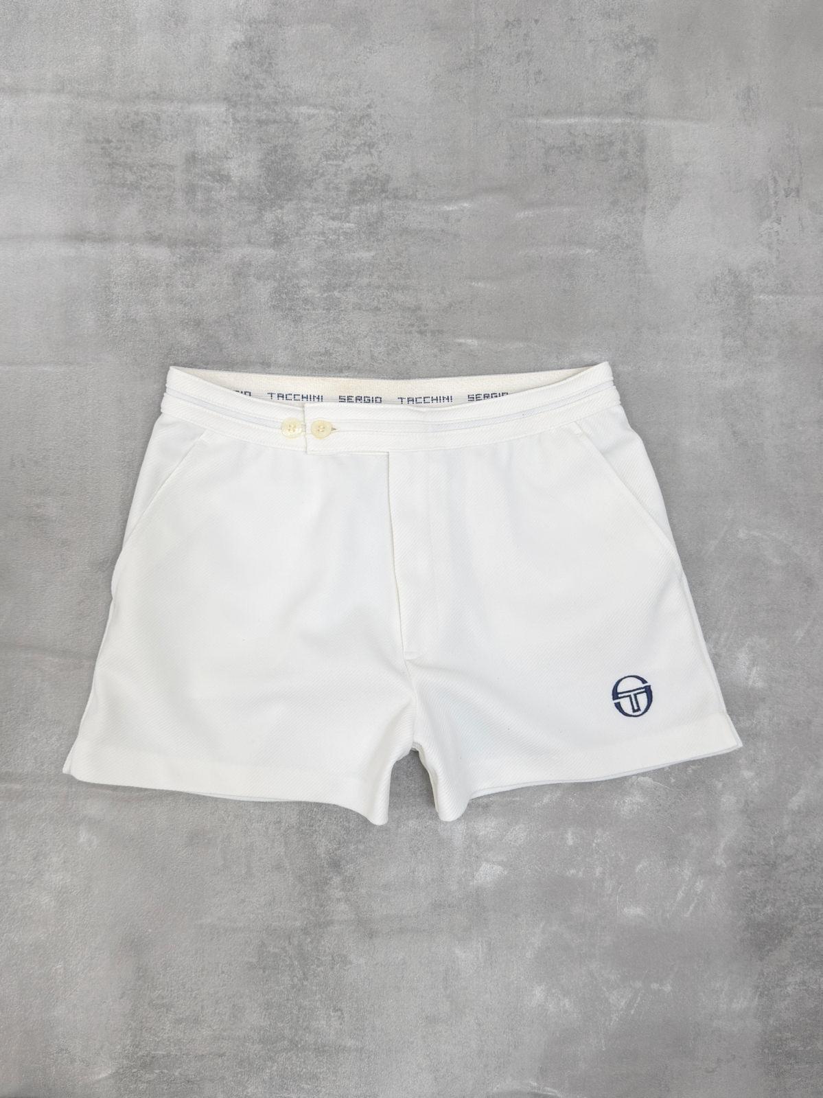 SERGIO TACCHINI 80'S VINTAGE DYER THE BUSINESS TENNIS SHORTS SMALL