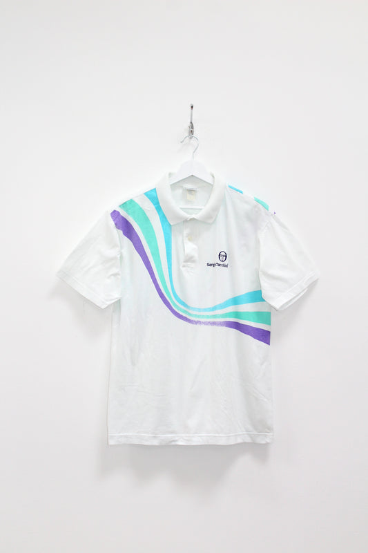 SERGIO TACCHINI 90'S VINTAGE TENNIS POLO SHIRT LARGE