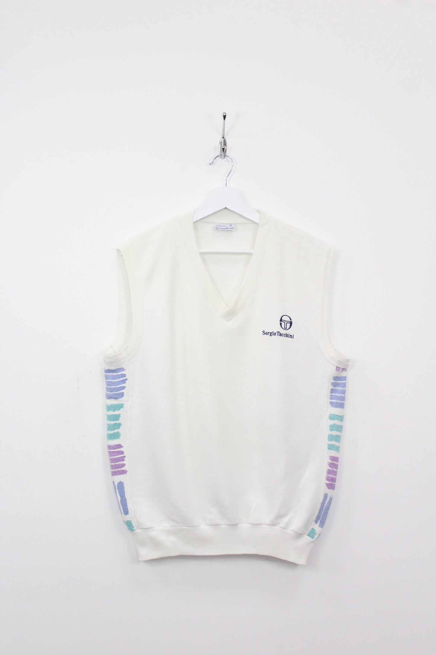 SERGIO TACCHINI 90'S VINTAGE SAMPRAS TENNIS SLEEVELESS SWEATSHIRT MEDIUM