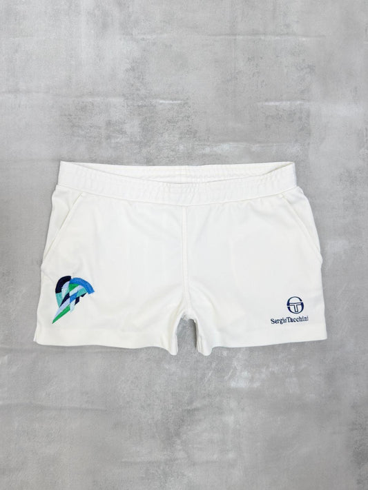 SERGIO TACCHINI VINTAGE BRUGUERA 1991 MONTECARLO FINAL TENNIS SHORTS LARGE
