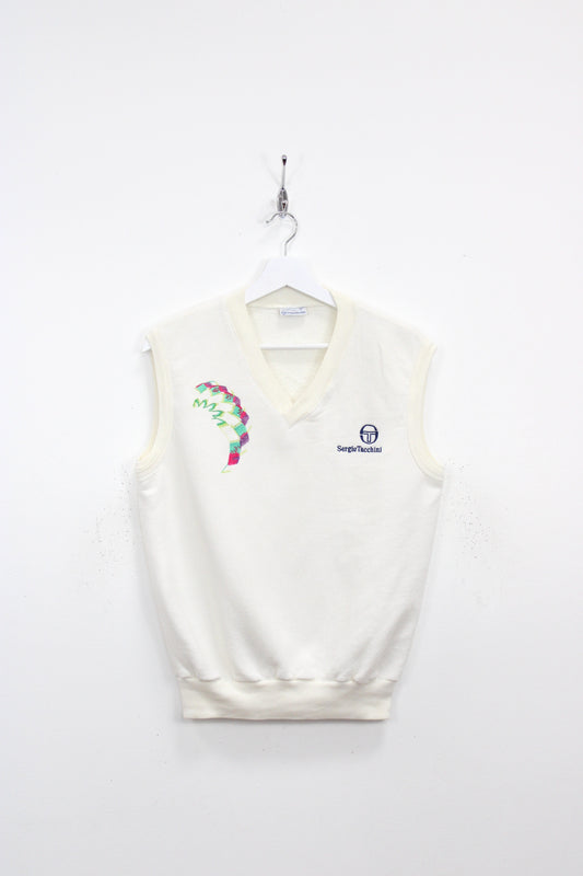 SERGIO TACCHINI VINTAGE BRUGUERA 1991 TENNIS SLEVELESS SWEATSHIRT MEDIUM