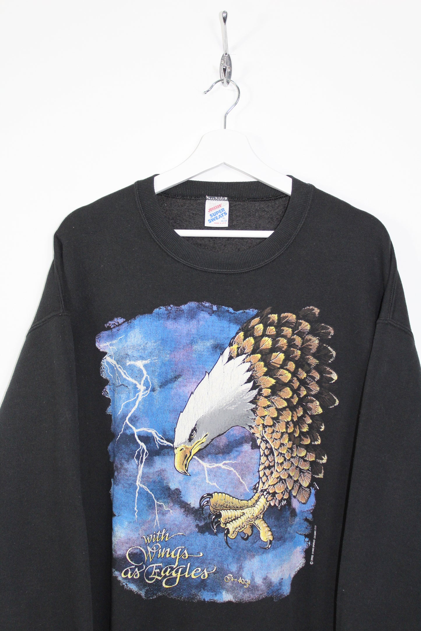 VINTAGE 1990 WITH WINGS AS EAGLES GRAPHIC SWEATSHIRT XL