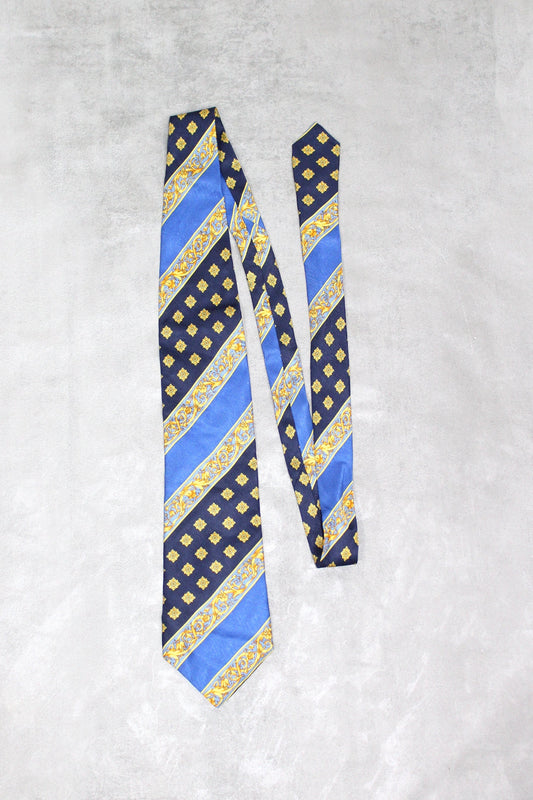 VINTAGE GIANNI VERSACE BAROQUE PATTERN SILK TIE