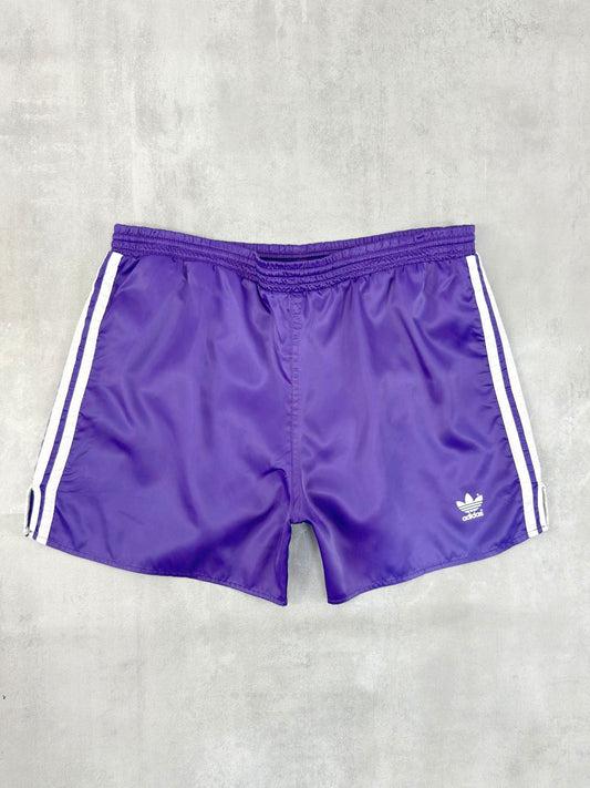 ADIDAS 80'S VINTAGE SHINY RUNNING SPRINTER NYLON SHORTS D7 LARGE