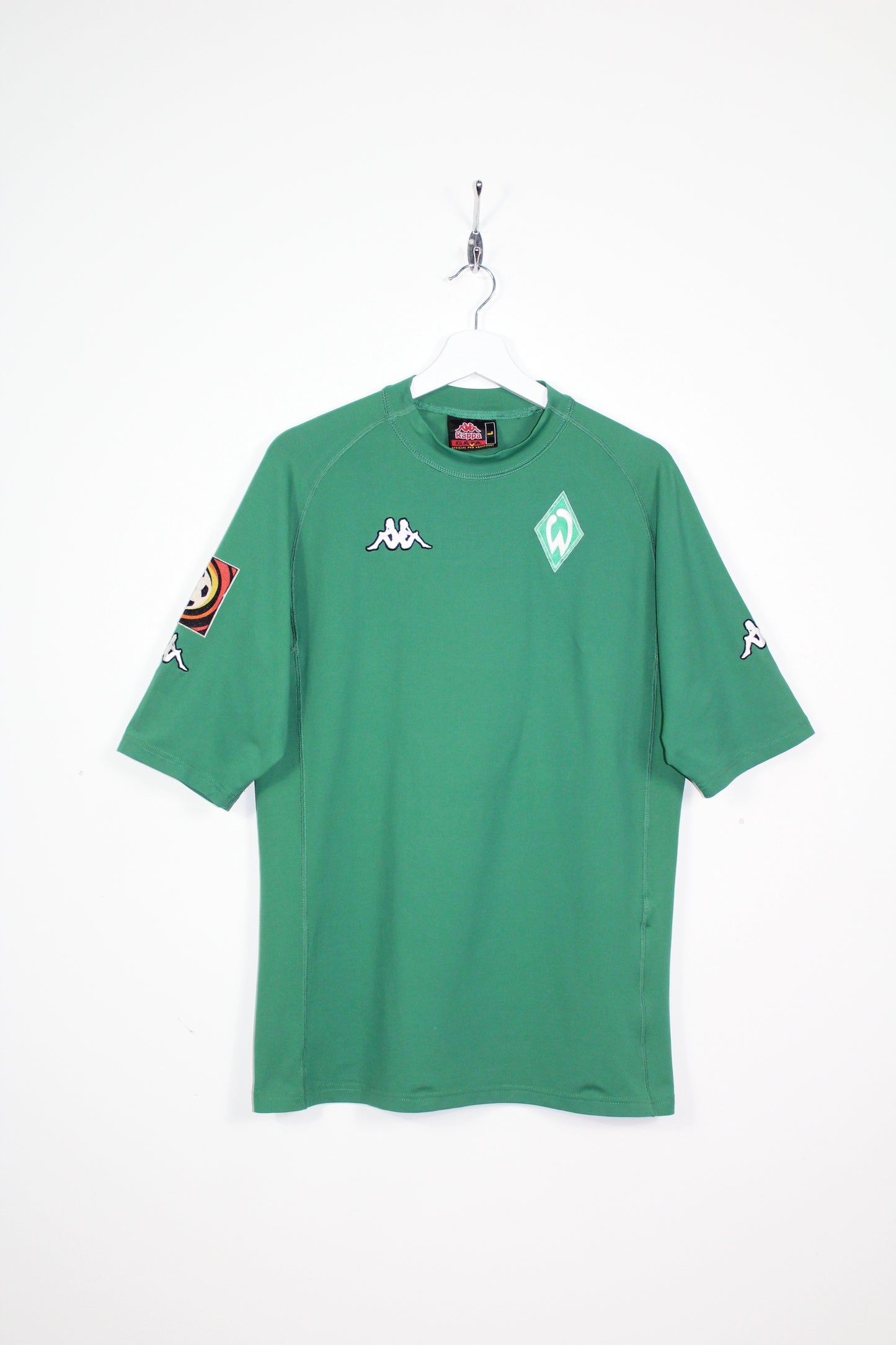 WERDER BREMEN 2001-02 KAPPA HOME FOOTBALL SHIRT BAUMANN #6 LARGE