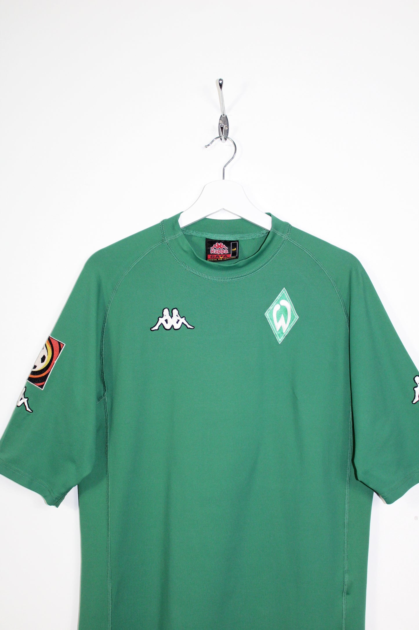 WERDER BREMEN 2001-02 KAPPA HOME FOOTBALL SHIRT BAUMANN #6 LARGE