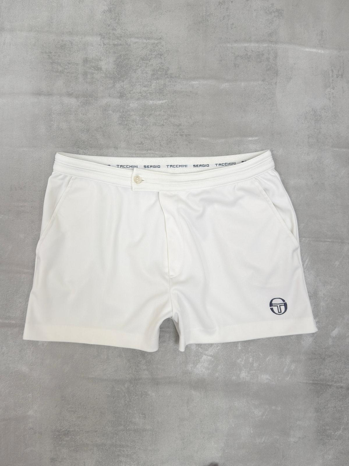 SERGIO TACCHINI 80'S VINTAGE DYER THE BUSINESS TENNIS SHORTS MEDIUM