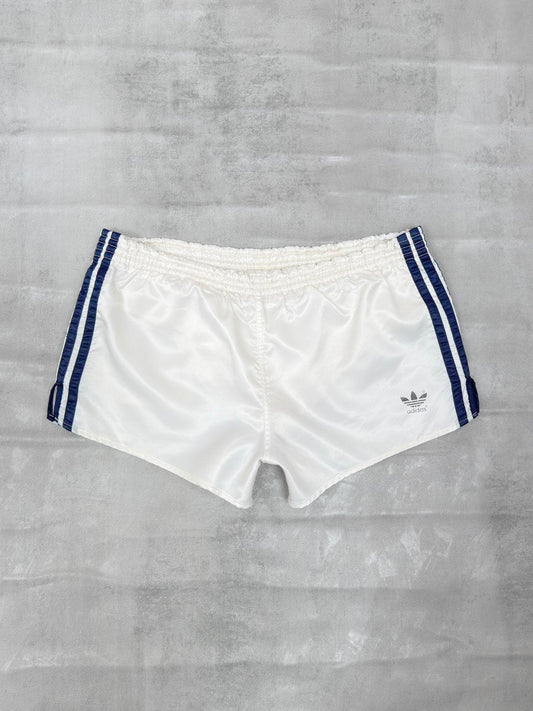 ADIDAS 80'S VINTAGE SHINY RUNNING SPRINTER NYLON SHORTS LARGE