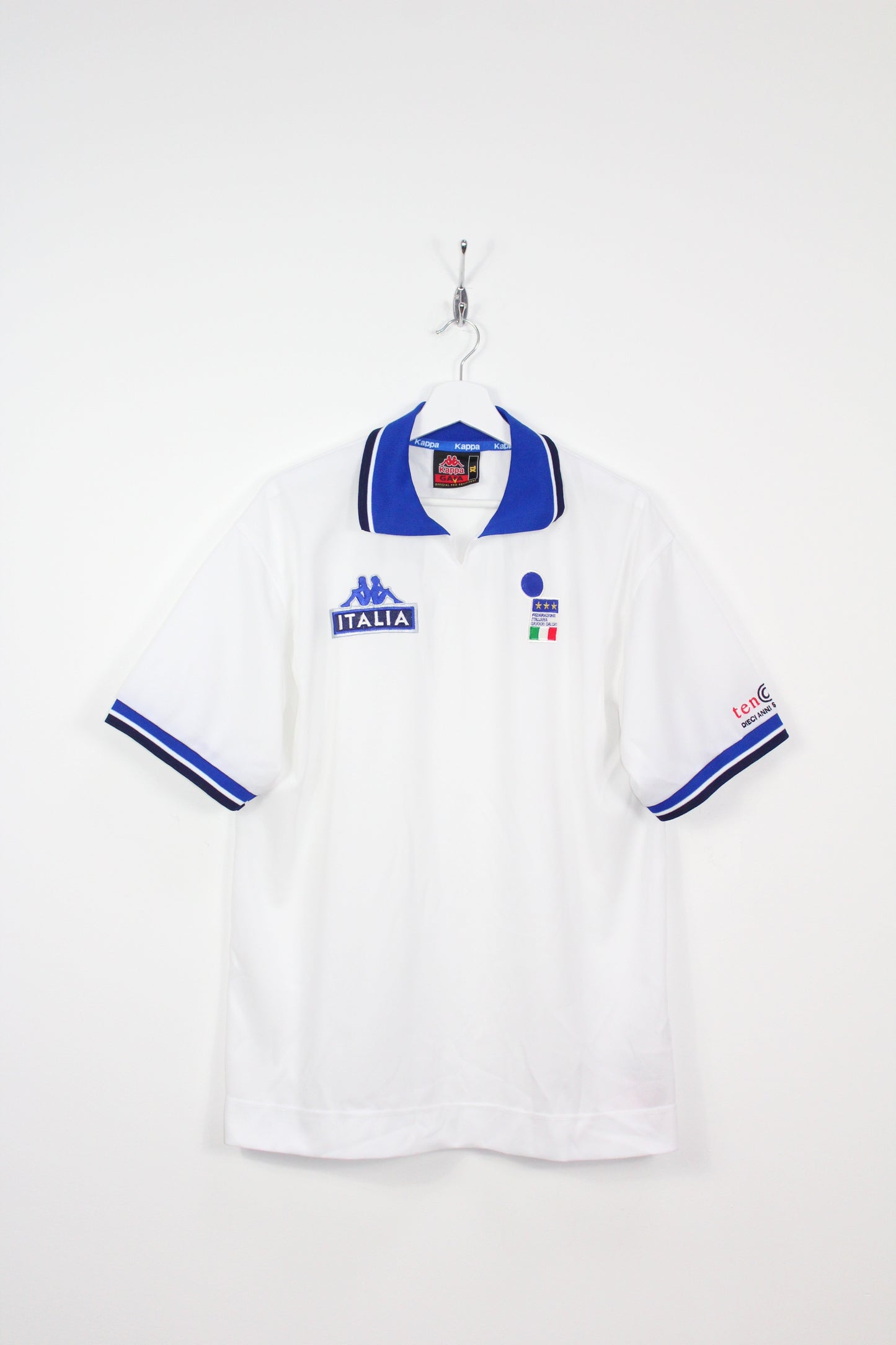 ITALY EURO 2000 VINTAGE KAPPA AWAY FOOTBALL POLO SHIRT BNWT XL