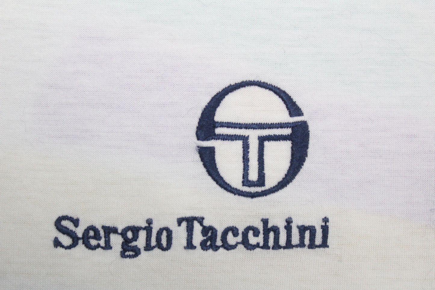 SERGIO TACCHINI 80'S VINTAGE SAMPRAS US OPEN 1989 TENNIS POLO SHIRT LARGE