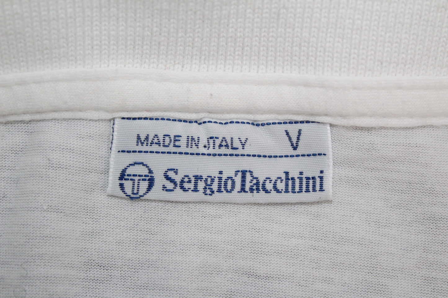 SERGIO TACCHINI 80'S VINTAGE SAMPRAS US OPEN 1989 TENNIS POLO SHIRT LARGE