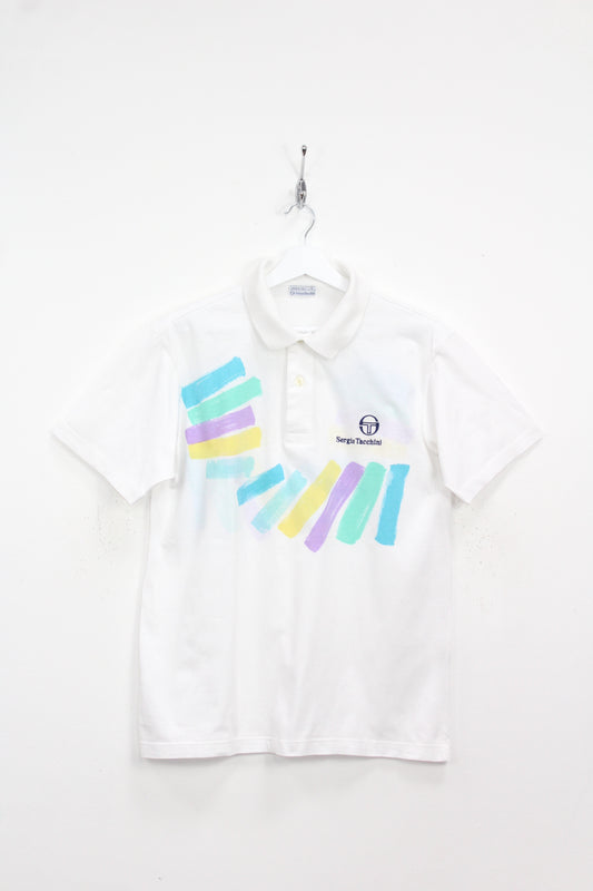 SERGIO TACCHINI 80'S VINTAGE SAMPRAS US OPEN 1989 TENNIS POLO SHIRT LARGE