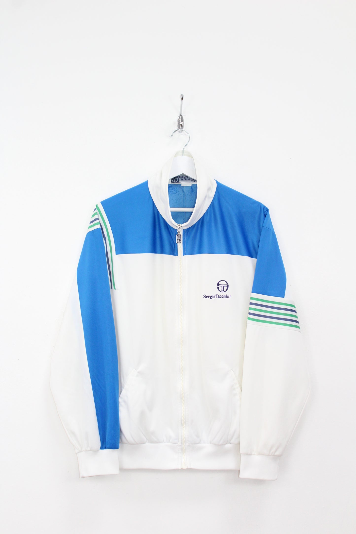 SERGIO TACCHINI 80'S VINTAGE WILANDER 1985 TENNIS TRACKSUIT TOP JACKET LARGE