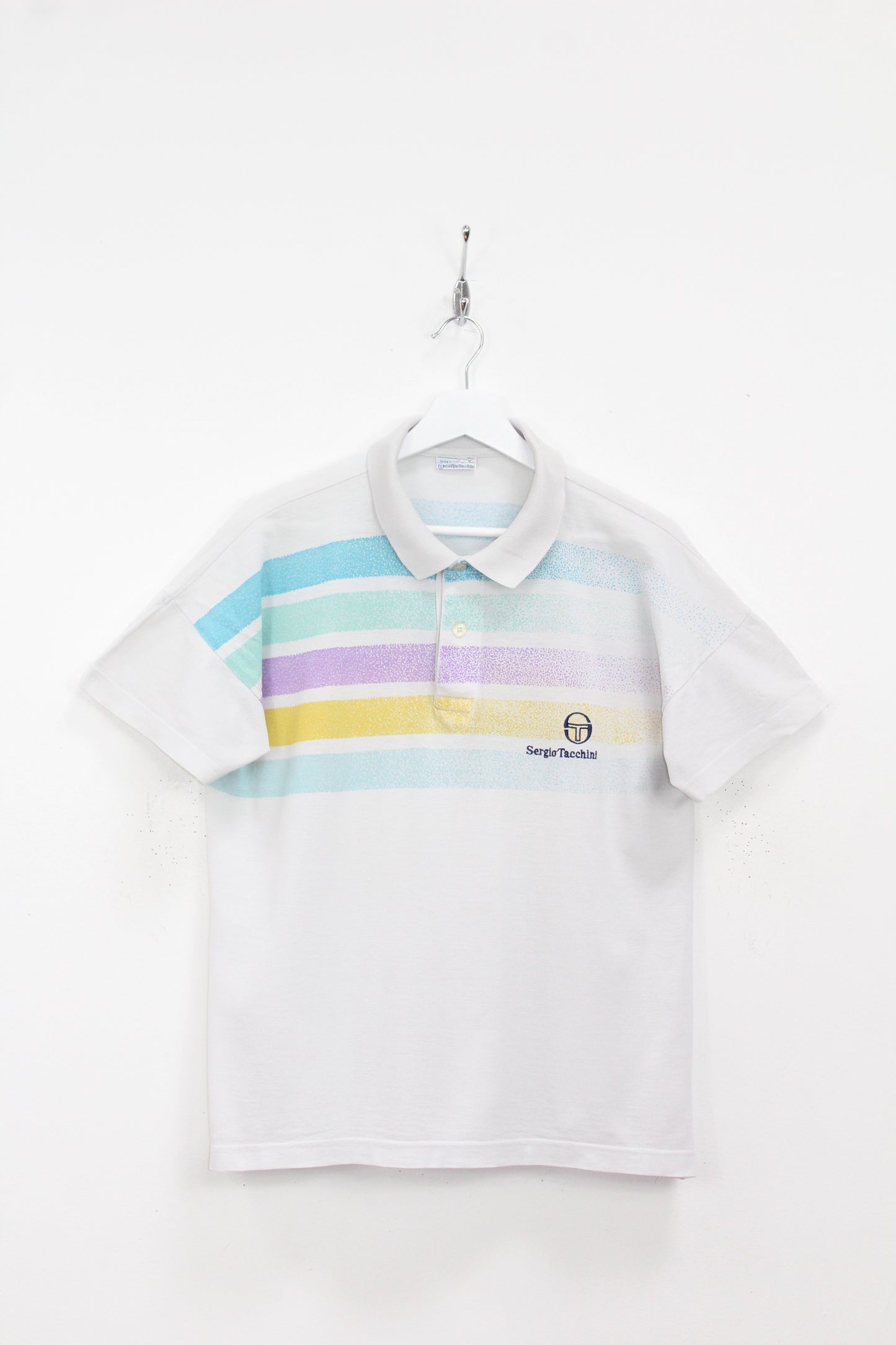 SERGIO TACCHINI VINTAGE WILANDER US OPEN 1988 TENNIS POLO SHIRT LARGE