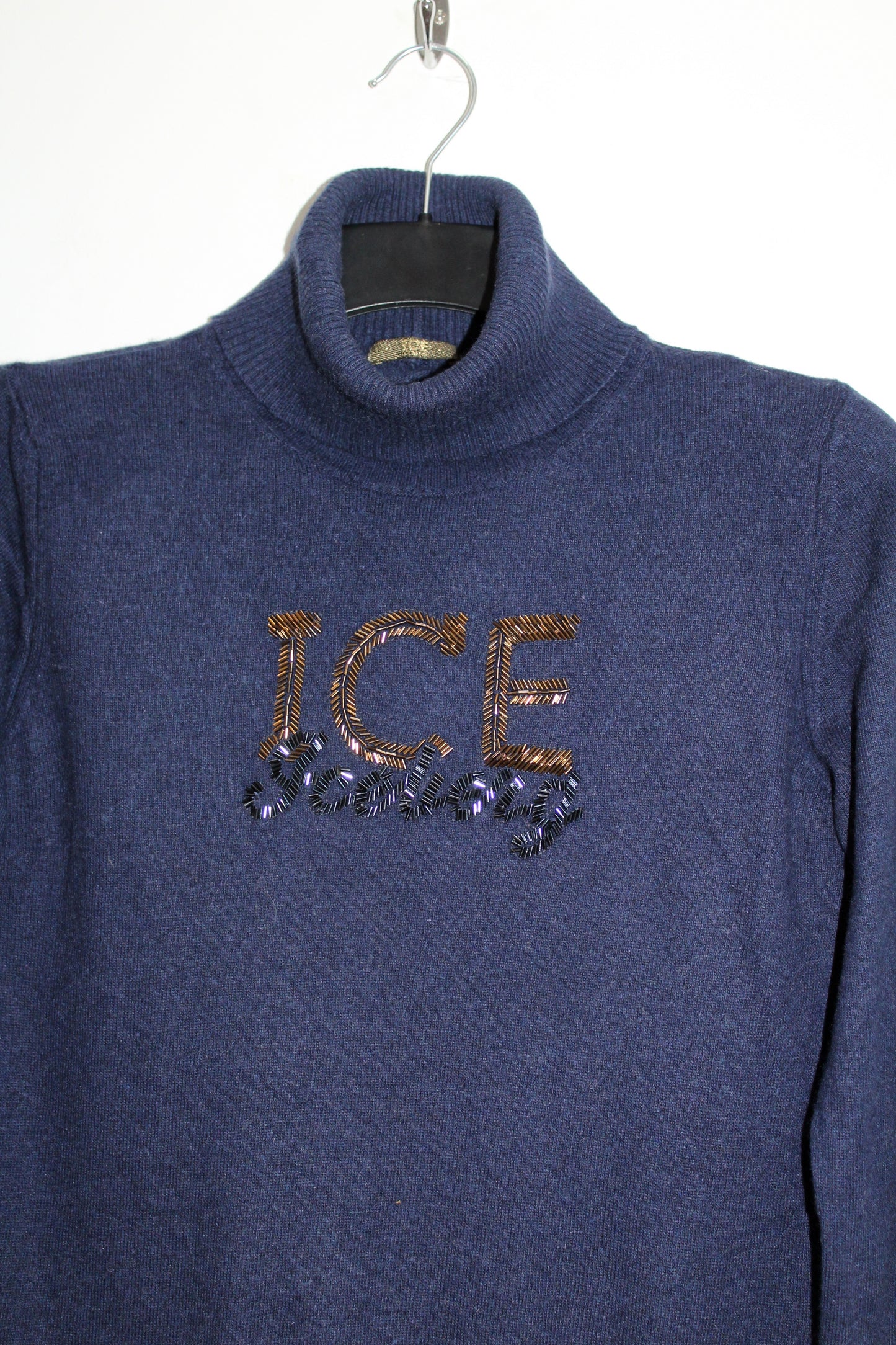 ICEBERG ICE 90'S VINTAGE ROLL NECK WOOL SWEATSHIRT SMALL