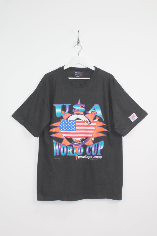 VINTAGE MAGIC JOHNSON TEES WORLD CUP USA 1994 FOOTBALL T-SHIRT LARGE