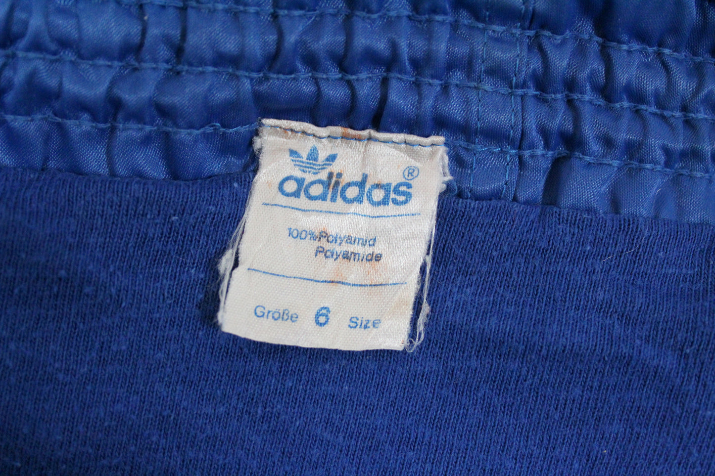 ADIDAS 80'S VINTAGE SHINY RUNNING SPRINTER NYLON SHORTS LARGE