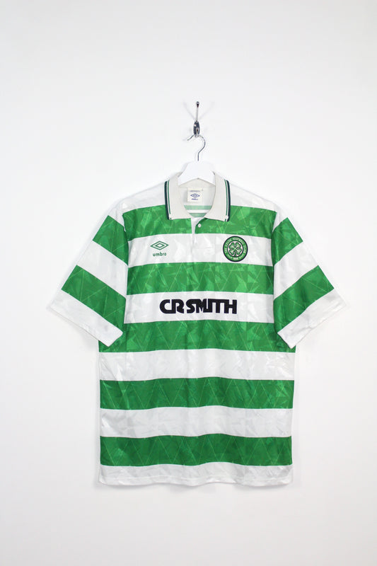 CELTIC GLASGOW 1989-1991 VINTAGE UMBRO HOME FOOTBALL SHIRT XL