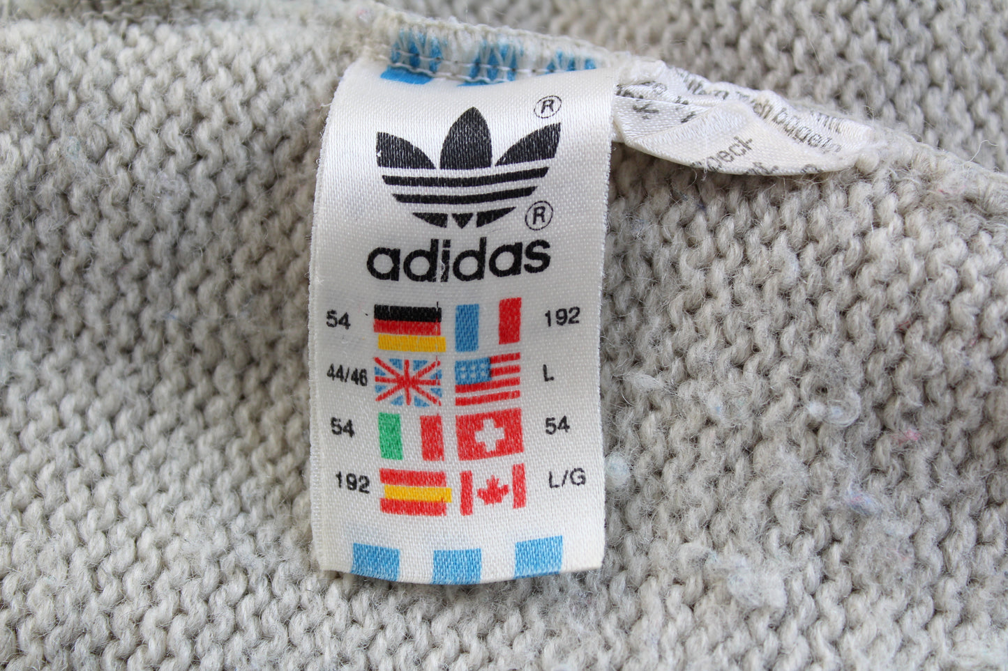 ADIDAS 90'S VINTAGE SKI KNITTED WOOL SWEATSHIRT XL