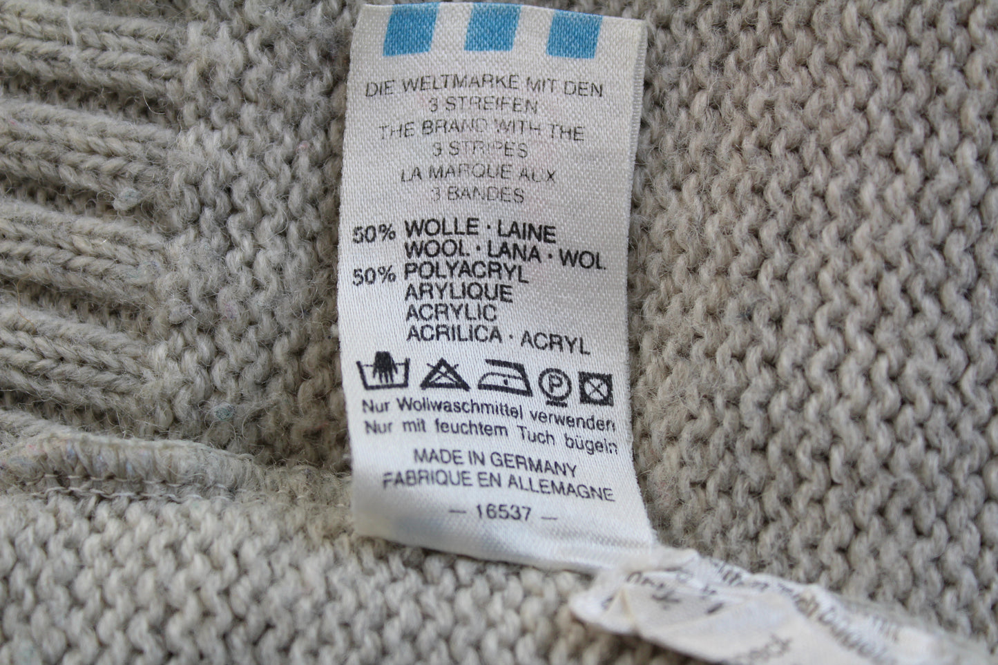 ADIDAS 90'S VINTAGE SKI KNITTED WOOL SWEATSHIRT XL